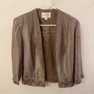 Vintage David’s Bridal Open Long Sleeve Blazer Size 8